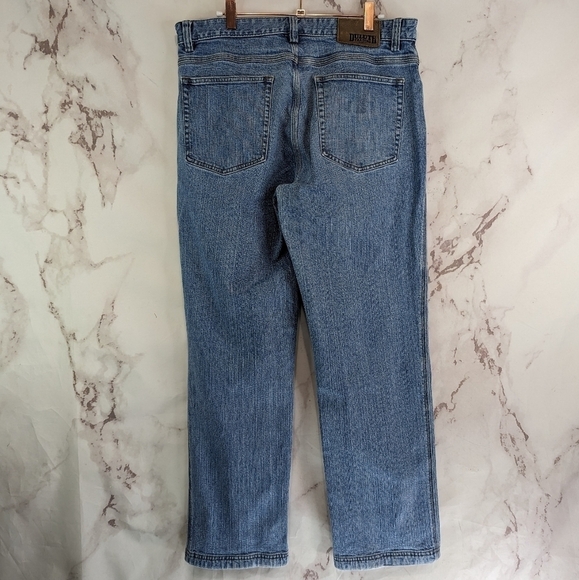 Duluth Trading Jeans Mens 34 X 30 Flex Ballroom Light Wash Denim Blue - Picture 5 of 11